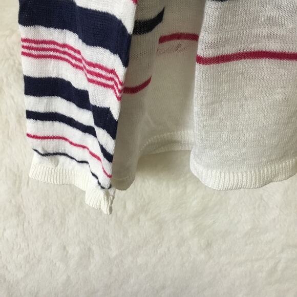 Joie White Multi-Striped Linen Sweater - Picture 4 of 9